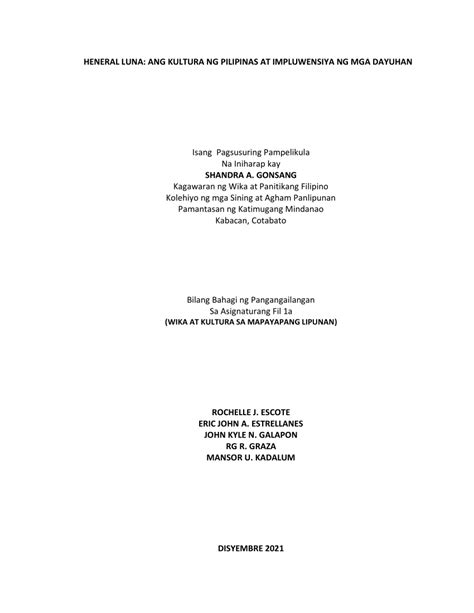 (PDF) HENERAL LUNA: ANG KULTURA NG .